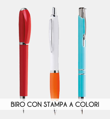 Biro e penne con stampa a colori